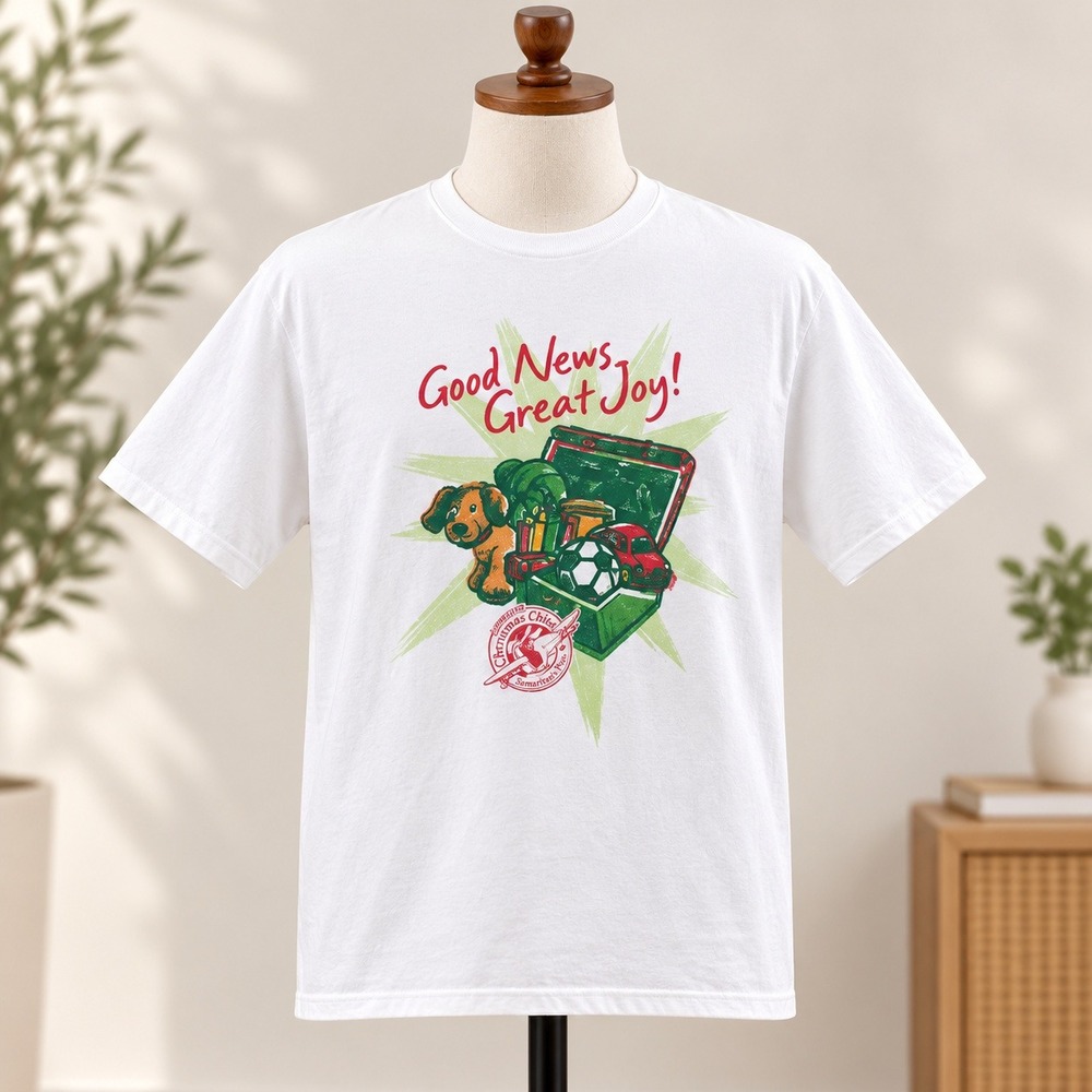 Gildan Samaritan's Purse Operation Christmas Child T-Shirt Mens XL White Graphic